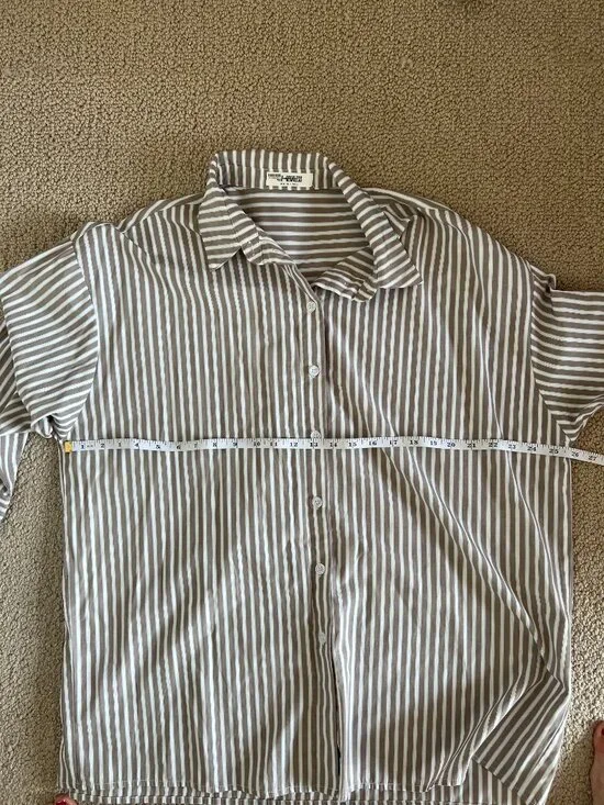 4th and Reckless, Casual Button Up Blouse, 1X - Picture 14 of 16